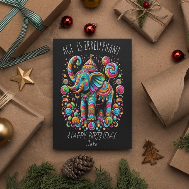 Irrelephant Birthday Wishes for Jake Thank You Card (Creator Uploaded)