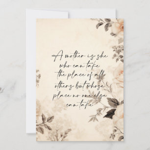 Irreplaceable Mother Holiday Card