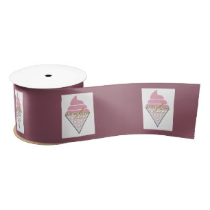 Irresistible Ice Cream Grape Ribbon by Adiela Akoo Satin Ribbon