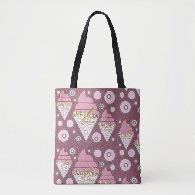 Irresistible Ice Cream Grape Tote by Adiela Akoo (Front)