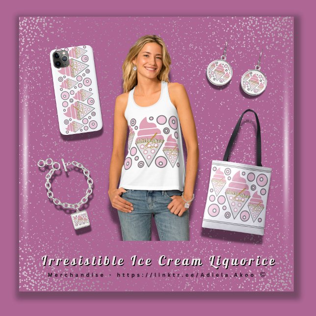 Irresistible Ice Cream Liquorice Phone Cases (BUY Irresistible Ice Cream Liquorice Tank, Tote, Bracelet, Earrings & Phone Case by Poet Adiela Akoo)