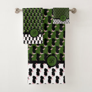 Irresistible Ice Cream Melted Macha Sprinkles  Bath Towel Set