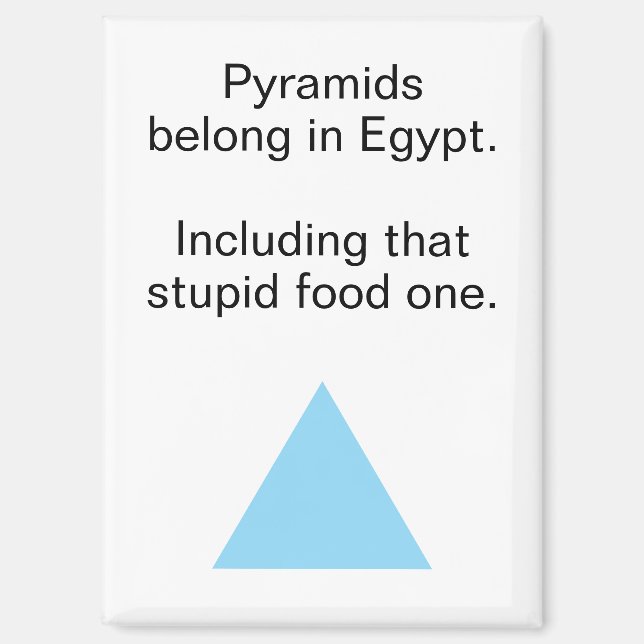 Irreverent Food Pyramid Egypt Refrigerator Magnet (Front)