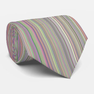 Irridicent Light Vertical Multicolored Stripes  Tie