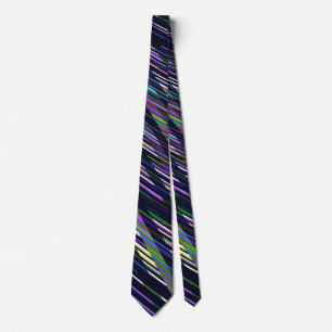 Irridicent Multicolored Stripes Tie