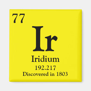 Irridium Periodic Table Magnet