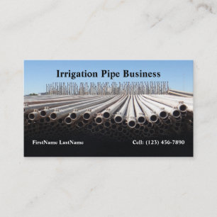 Irrigation Pipe Photo Business Card
