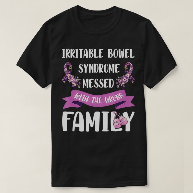 Irritable Bowel Syndrome Awareness IBS Family Supp T-Shirt (Design Front)