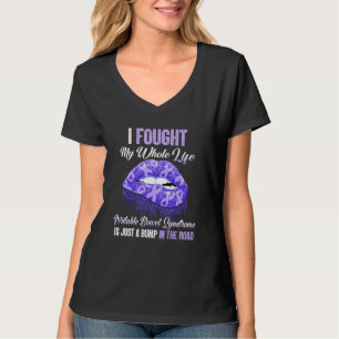 Irritable Bowel Syndrome Awareness Periwinkle Ribb T-Shirt