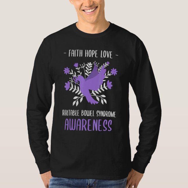 Irritable Bowel Syndrome Awareness Related Periwin T-Shirt (Front)