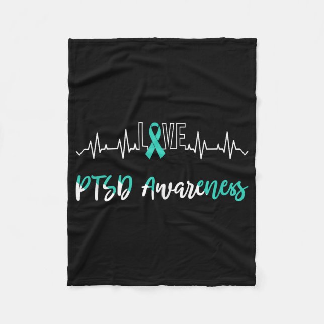 Irritable Bowel Syndrome Ibs Warrior Heartbeat Fig Fleece Blanket (Front)
