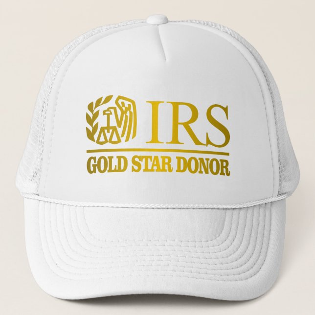 IRS Gold Star Donor Trucker Hat (Front)