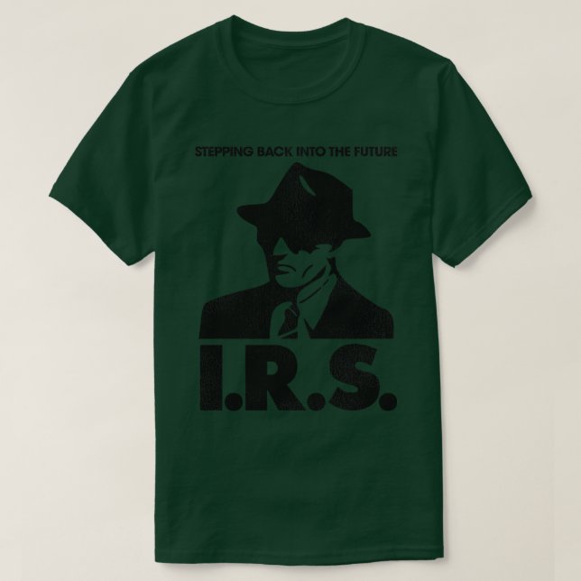 IRS RECORDS 70s80s Defunct Music Label T-Shirt (Design Front)