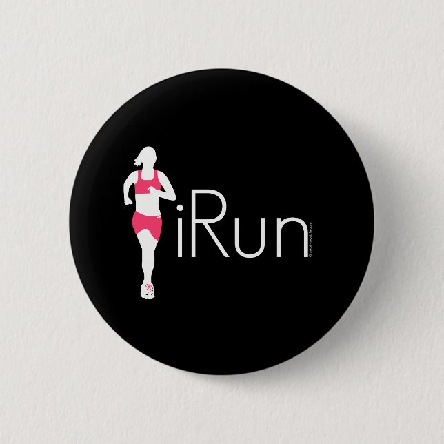 iRun 6 Cm Round Badge (Front)