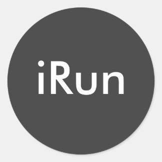 iRun Classic Round Sticker