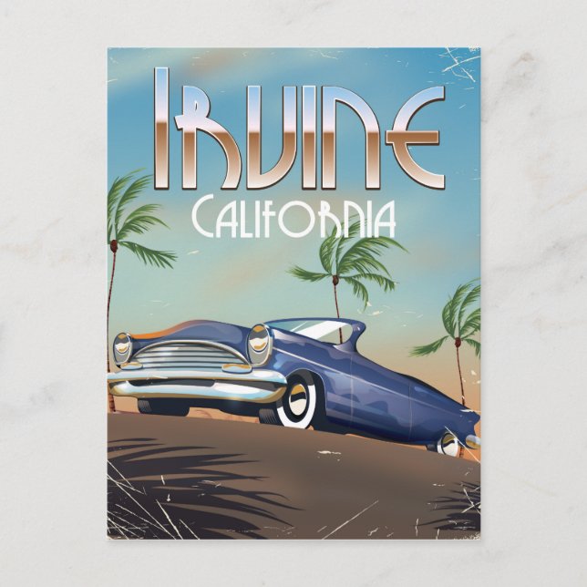 Irvine California Travel poster Postcard (Front)