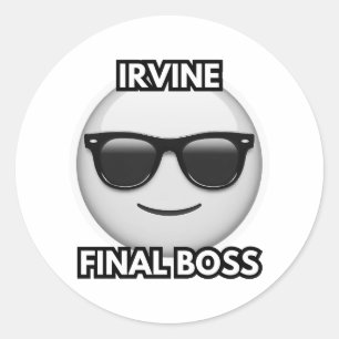 Irvine Final Boss Cool Emoji Sticker