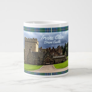 Irvine/Irving Clan's Drum Castle & Tartan Large Coffee Mug