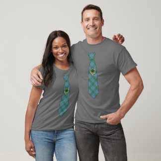 Irvine Scottish Clan Badge & Tartan Necktie T-Shirt