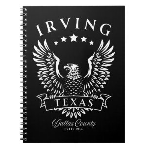 Irving Dallas County Texas Vintage Eagle Notebook