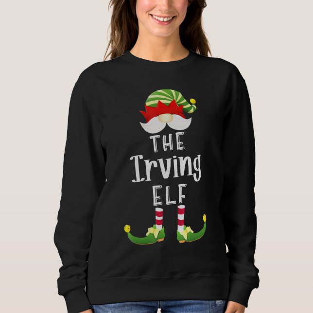 Irving Elf Group Christmas Pajama Party Sweatshirt (Front)