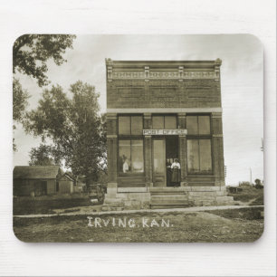 IRVING KANSAS POST OFFICE PHOTO MARSHALL COUNTY KS MOUSE PAD