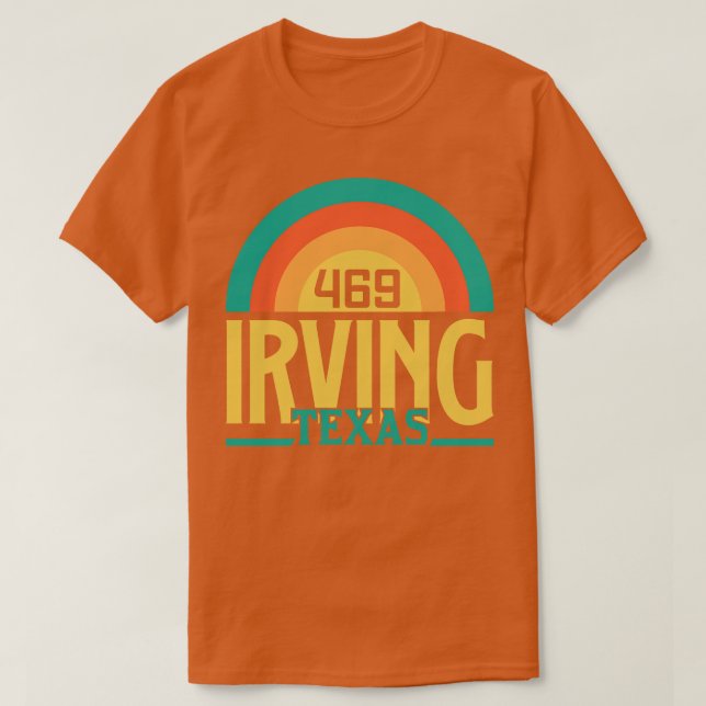 Irving Texas Area Code 1 T-Shirt (Design Front)
