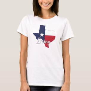 Irving, Texas Flag Map Women's White T-Shirt
