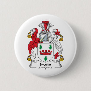 Irwin Family Crest 6 Cm Round Badge