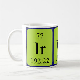Irwin periodic table name mug