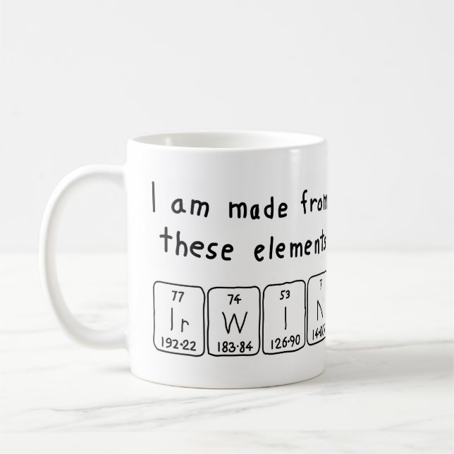 Irwin periodic table name mug (Left)
