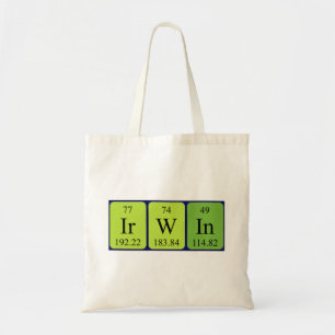 Irwin periodic table name tote bag