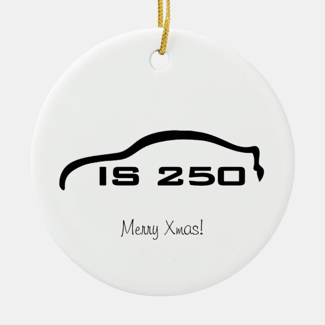 IS250 Black Silhouette Logo with Faux Carbon Ceramic Tree Decoration (Front)