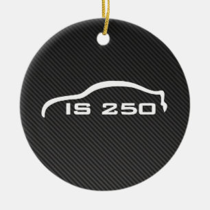 IS250 White Silhouette Logo with Faux Carbon Ceramic Tree Decoration