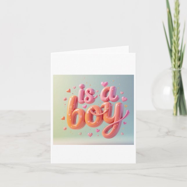 Is a boy newborn invitation (Front)