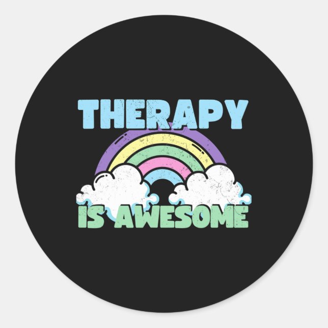 Is Awesome Fun Depression For Women  Classic Round Sticker (Front)