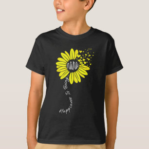 Is Being Nana Happy Mothers Day Sunflower Family T-Shirt