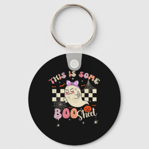 Is Boo Sheet Cute Ghost Retro Halloween Costume Wo Key Ring