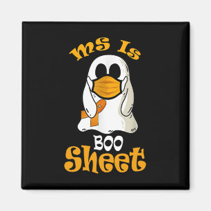 Is Boo Sheet Ghost In Mask Multiple Sclerosis Awar Magnet