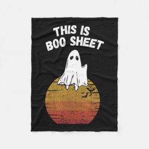 Is Boo Sheet Ghost Retro Halloween Easy Costume Fleece Blanket