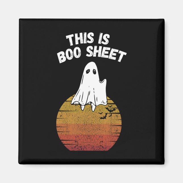 Is Boo Sheet Ghost Retro Halloween Easy Costume  Magnet (Front)
