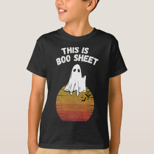 Is Boo Sheet Ghost Retro Halloween Easy Costume T-Shirt