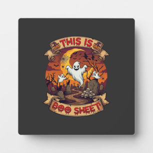 Is Boo Sheet Halloween Ghost Cemetery Pumpkins_1 Plaque