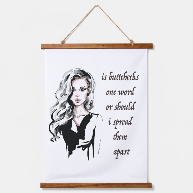 Is Buttcheeks one word Hanging Tapestry (Front)