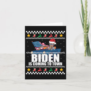 Is Coming To Town Ugly Christmas Sweater Meme  Card