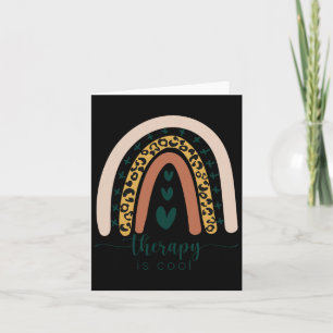 Is Cool Mental Health Awareness Rainbow Leopard Cu Card