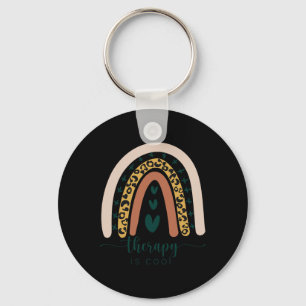 Is Cool Mental Health Awareness Rainbow Leopard Cu Key Ring