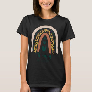 Is Cool Mental Health Awareness Rainbow Leopard Cu T-Shirt