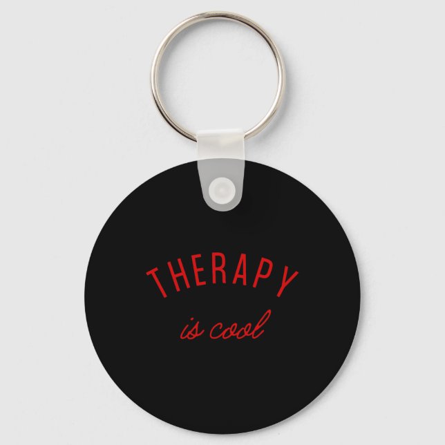 Is Cool Mental Health Problems Awareness Therapist Key Ring (Front)