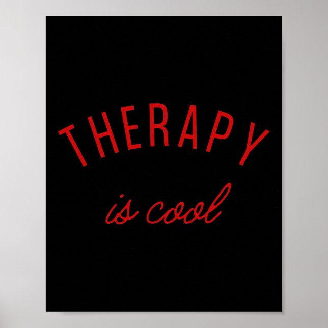 Is Cool Mental Health Problems Awareness Therapist Poster (Front)
